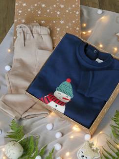 Bebé 0-36 meses-Conjunto de Natal: sweat + calças e caixa, para bebé