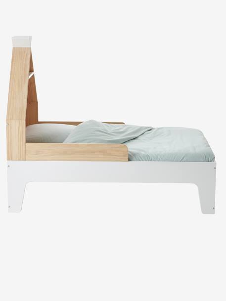 Cama evolutiva Montessori, para criança, tema Tipi branco+Groen Geel 