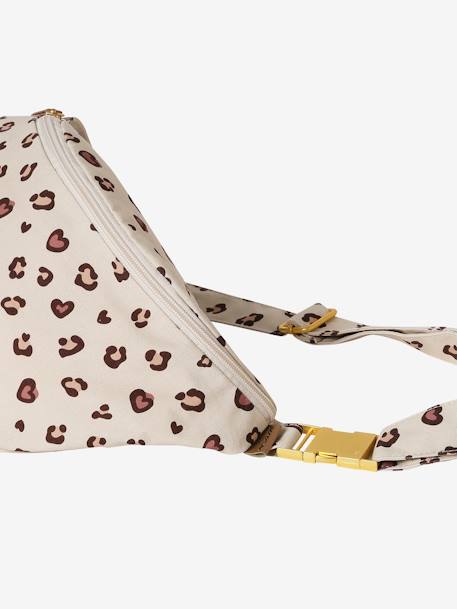 Bolsa de cintura leopardo bege-areia 