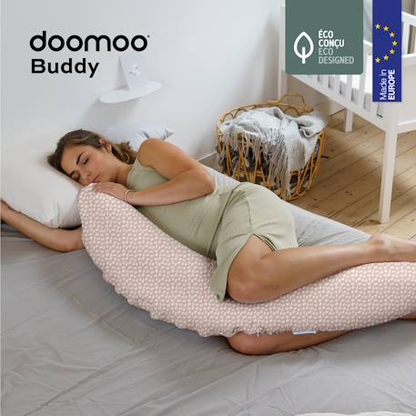 Almofada de amamentação da BABYMOOV Doomoo Buddy BEGE ESCURO LISO COM MOTIVO+CINZENTO MEDIO ESTAMPADO+rosa+terracota+verde 