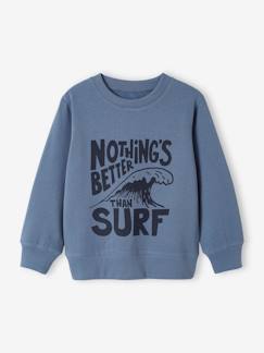 Menino 2-14 anos-Camisolas, casacos de malha, sweats-Sweatshirts-Sweat Basics com motivo gráfico, para menino