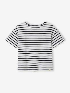 Personalizáveis-Menina 2-14 anos-T-shirts-T-shirt estilo marinheiro, mangas curtas, para menina