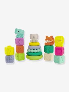 Brinquedos-Caixa de 20 peças sensoriais empilháveis, da INFANTINO