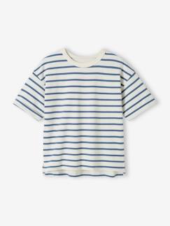 Personalizáveis-Menina 2-14 anos-T-shirts-T-shirt às riscas personalizável, mangas curtas, para criança