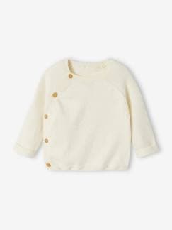 Personalizáveis-Bebé 0-36 meses-Camisolas, casacos de malha, sweats-Camisola em tricot, abertura à frente, para bebé