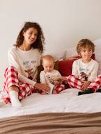 Pijama de Natal para mulher, coleção cápsula 'Happy Family' cru 