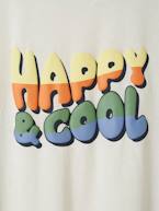 T-shirt 'Happy & cool', para menino bege-areia 