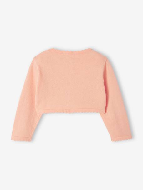 Casaco estilo bolero, para bebé coral 