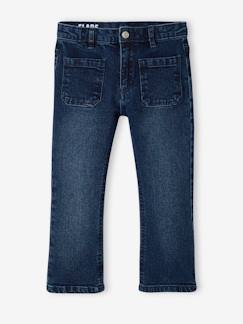 Denim-Jeans flare 7/8, para menina