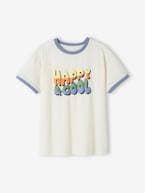 T-shirt 'Happy & cool', para menino bege-areia 