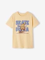 T-shirt com mascote, para menino amarelo+lavanda 