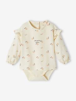 Bebé 0-36 meses-T-shirts-Camisola-body de mangas compridas, em algodão biológico, para recém-nascido