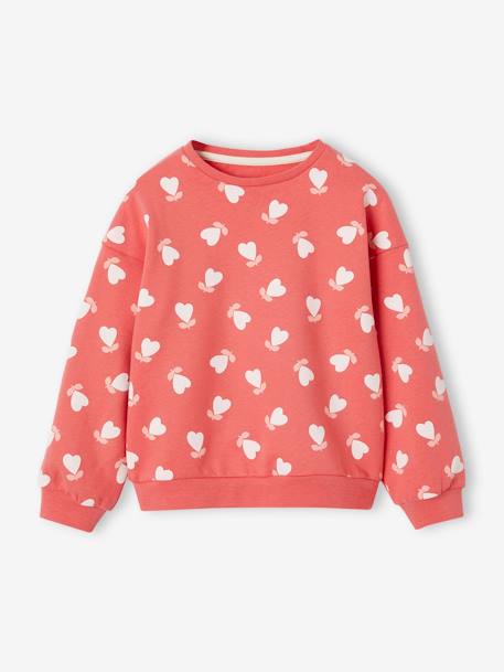 Sweat fantasia com corações ou bolas, para menina vermelho 