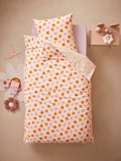 Têxtil-lar e Decoração-Roupa de cama criança-Capas de edredon-Conjunto capa de edredon + fronha de almofada para criança, com algodão reciclado, Pop Flower