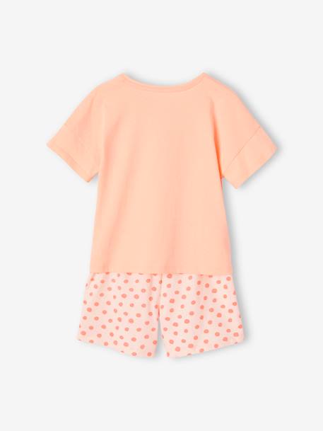 Pijama arco-íris, para menina pêssego 