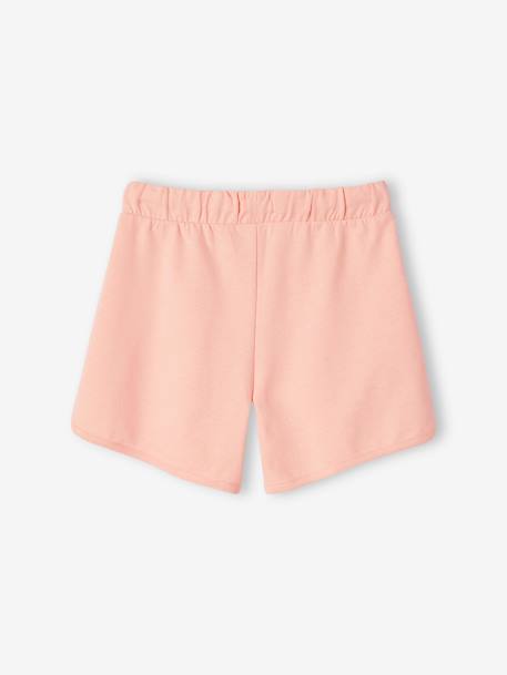 Calções de desporto, em moletão, para menina coral+marinho+verde-água 