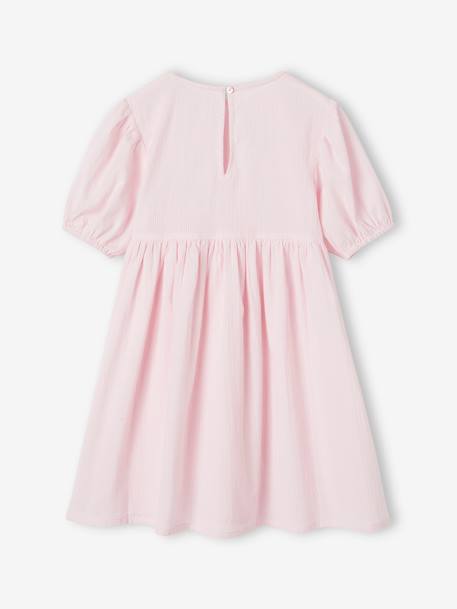 Vestido em seersucker, para menina lilás+rosa-pálido 