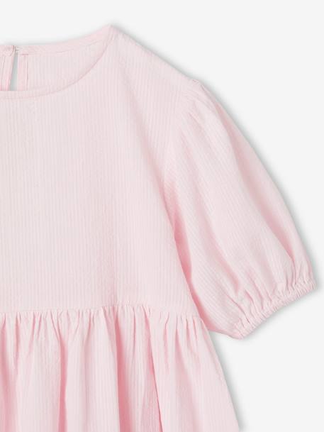 Vestido em seersucker, para menina lilás+rosa-pálido 