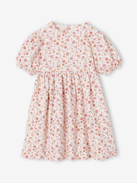 Vestido em seersucker, para menina lilás+rosa-pálido 