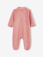 Lote de 2 pijamas em veludo, para bebé rosa-velho 