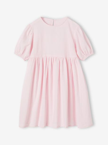 Vestido em seersucker, para menina lilás+rosa-pálido 