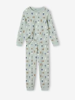Menino 2-14 anos-Pijamas-Pijama em malha canelada, estampado gráfico, para menino