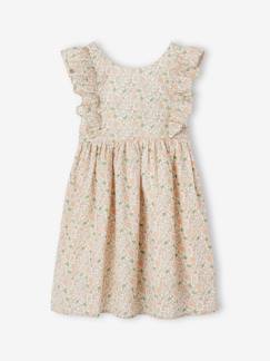 Menina 2-14 anos-Vestidos-Vestido de cerimónia com folhos, às flores, para menina