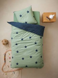 Têxtil-lar e Decoração-Roupa de cama criança-Conjunto capa de edredon + fronha de almofada para criança, tema Dream big, basics