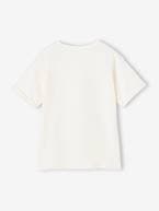 T-shirt grossa, com onda, para menino cru 