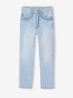 Jeans direitos, morfológicos, para menina, medida das ancas ESTREITA ganga bleached+stone 