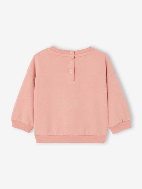 Sweat basics, em moletão, para bebé rosa-blush 