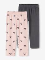 Lote de 2 leggings curtas, para menina antracite 