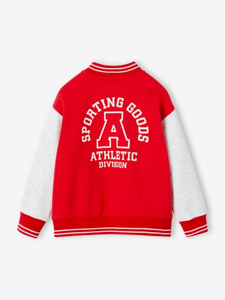 Sweat de desporto estilo teddy, para menino azul+vermelho 