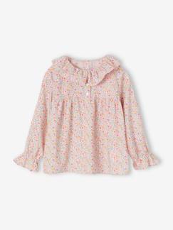 Menina 2-14 anos-Blusas, camisas-Blusa estampada às flores, para menina