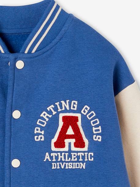 Sweat de desporto estilo teddy, para menino azul+vermelho 