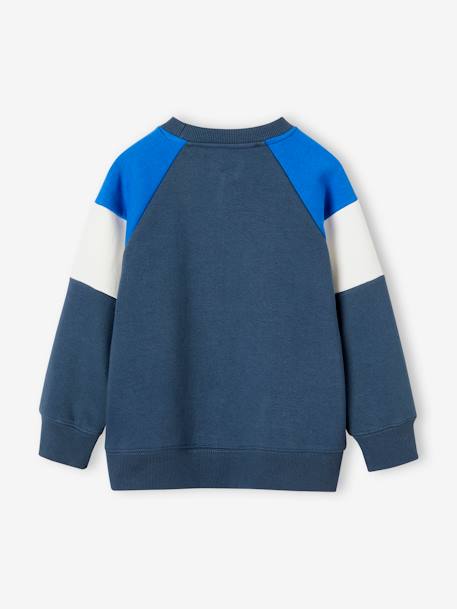 Sweat colorblock de desporto, para menino marinho 