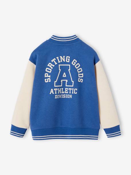 Sweat de desporto estilo teddy, para menino azul 