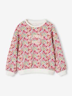 Menina 2-14 anos-Sweat com flores, para menina