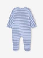 Lote de 3 pijamas em jersey, abertura com fecho, BASICS, para bebé azul-cambraia+cappuccino 