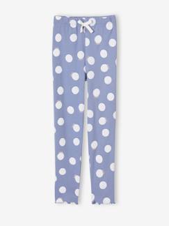 Menina 2-14 anos-Leggings estampadas, em malha canelada, para menina