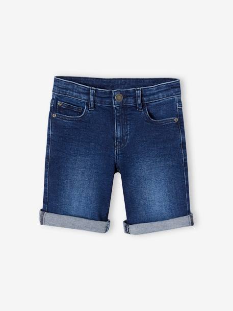 Bermudas em ganga Basics, para menino stone 