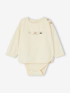 Bebé 0-36 meses-T-shirts-Camisola-body de mangas compridas, em algodão biológico, para récem-nascido