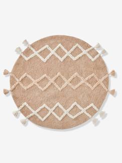 Toda a Seleção-Têxtil-lar e Decoração-Decoração-Tapetes-Tapete redondo estilo berbere, com pompons