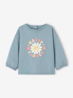 Materiais Reciclados-Bebé 0-36 meses-Camisolas, casacos de malha, sweats-Sweatshirts -Sweat "happy flower", para bebé