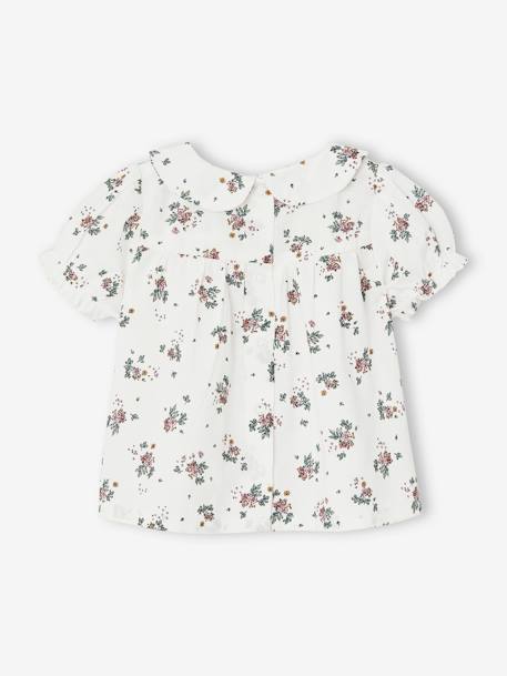 T-shirt florida, de mangas curtas, para bebé cru 