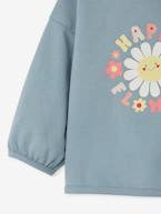 Sweat 'happy flower', para bebé azul-acinzentado 