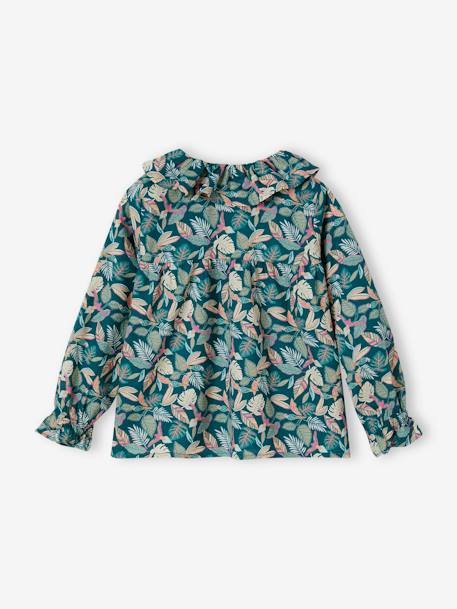 Blusa estampada às flores, para menina cru+rosa+rosa-blush+verde-abeto+verde-água 