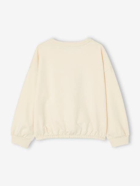 Sweat oversize desportiva, para menina cru 