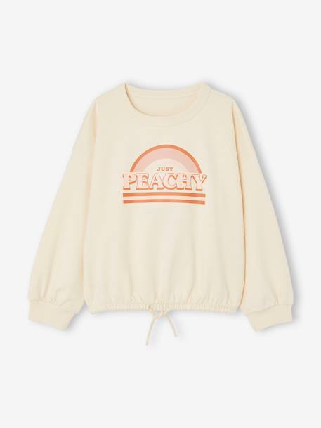 Sweat oversize desportiva, para menina cru 