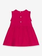 Vestido de cavas em linho, da PETIT BATEAU vermelho 